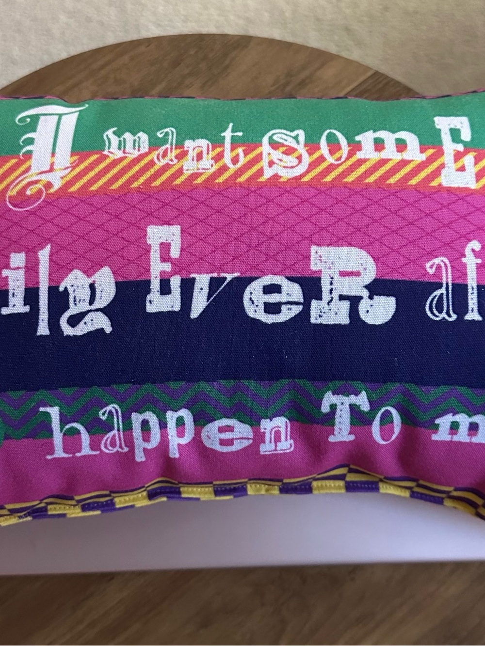 NEW & RARE Once Upon A Mattress Merch Pillow “I want some Happily Ever After…”